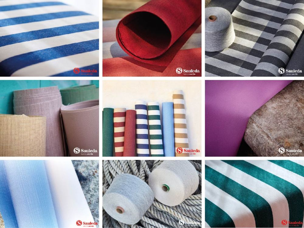 Assembly of images of fabrics and canvas Sauleda